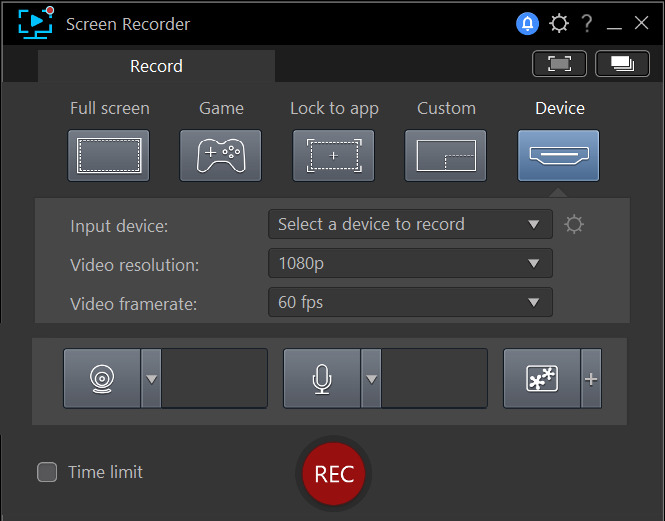 Screen Recorder 4 - welchen Teil Ihres Bildschirms Sie aufnehmen möchten
